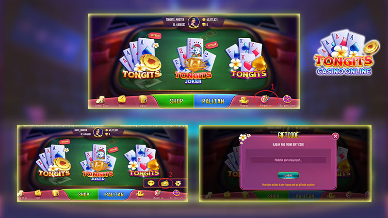 how to enter giftcode in tongits casino online